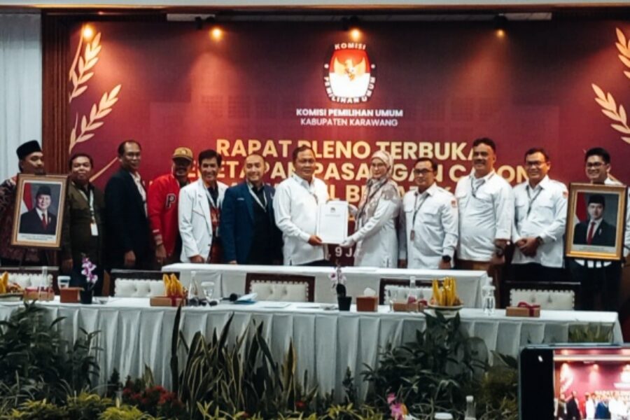 KPU Kabupaten Karawang Tetapkan Pasangan Bupati dan Wakil Bupati Terpilih