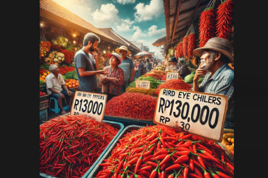 ilustrasi cabai naik