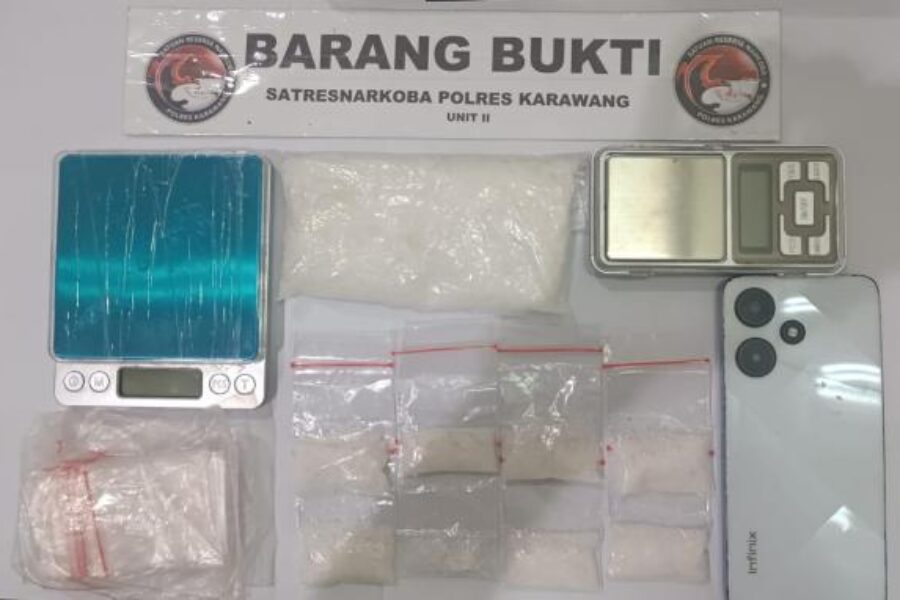 Satuan Reserse Narkoba Polres Karawang berhasil Amankan Seorang Pengedar Narkotika jenis Sabu
