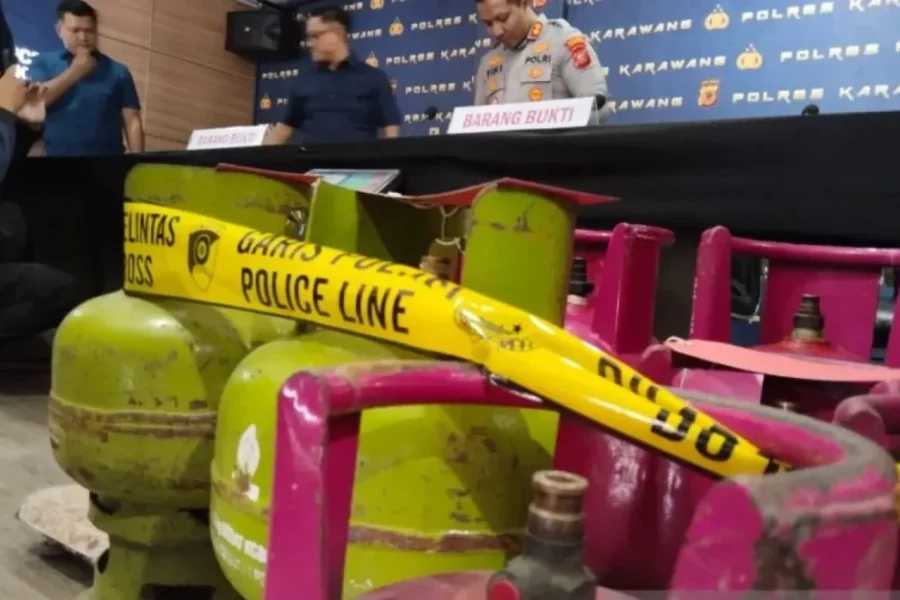 Polres Karawang Bongkar Pengoplosan Elpiji Bersubsidi di Majalaya