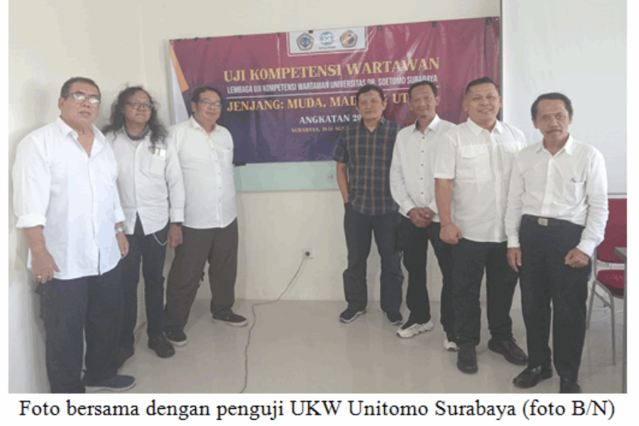 Uji Kompetensi Wartawan Kerjasama dengan Universitas Dr. Soetomo Surabaya